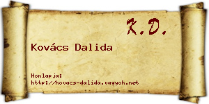 Kovács Dalida névjegykártya